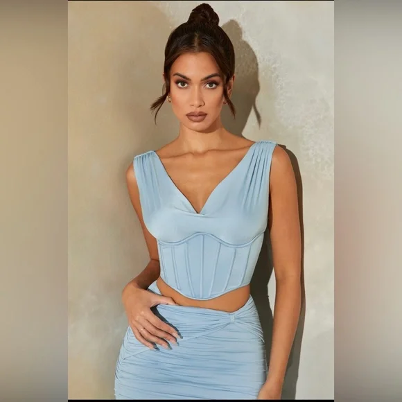 NWT Corset top in light blue - Picture 1 of 3